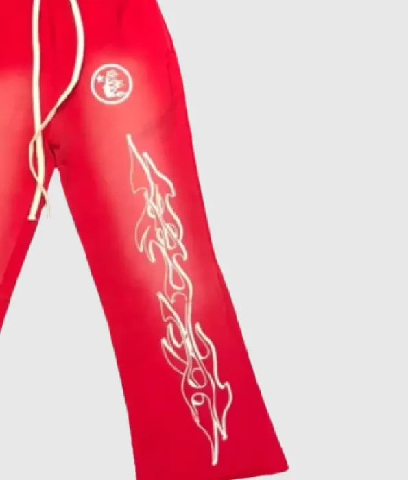 Hellstar Studios Flame Sweatpants Red