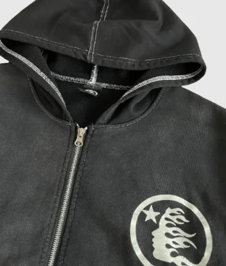 Hellstar Studios Records Zip Hoodie Black