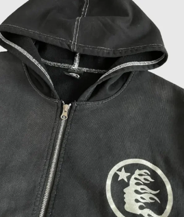 Hellstar Studios Records Zip Hoodie Black