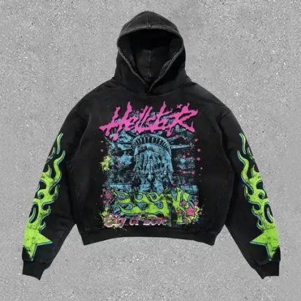 Black Hellstar Liberty City of Love Hoodie