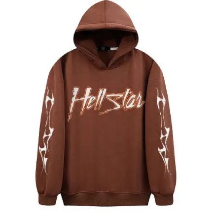 Brown Hellstar Studios Flame Hoodies