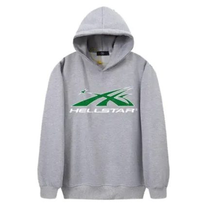 Grey Hellstar Studios Sports Logo Hoodie